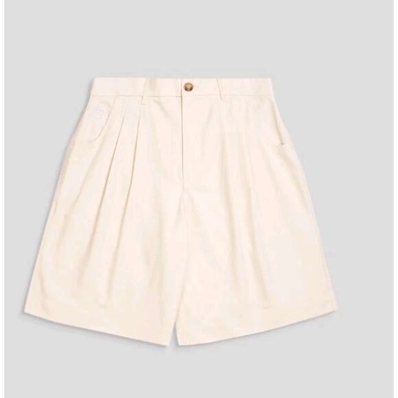 Caroline Constas Pleated Delta Short Ivory Sz S - Picture 1 of 13